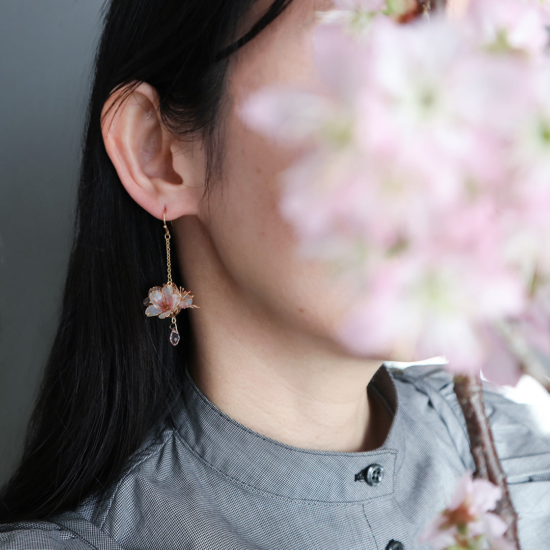 桜重華3つ耳飾り(数量限定）