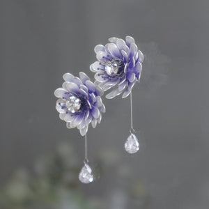 孔雀花の耳飾り　Purple