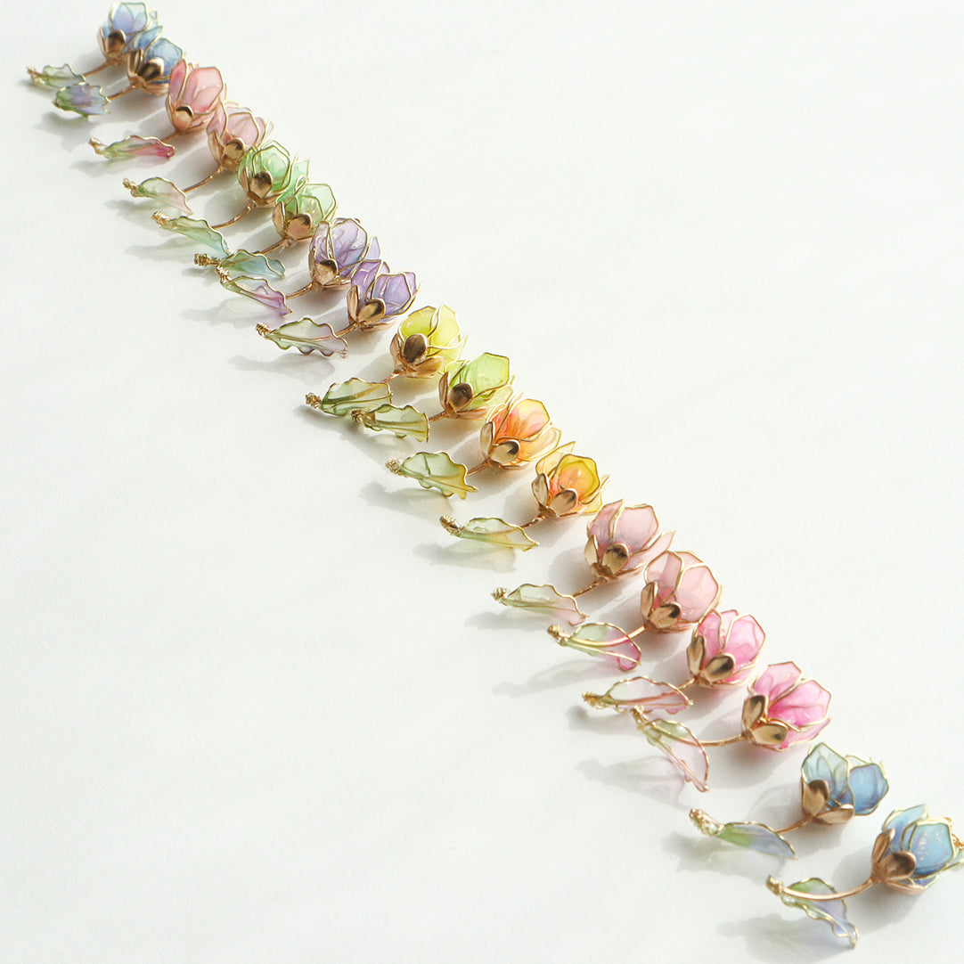 Spring flower style earrings available in 6 colors