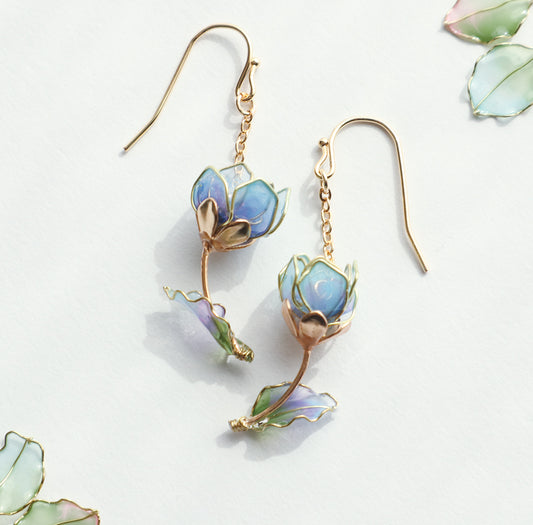 Spring flower style earrings available in 6 colors