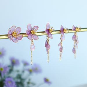 Flower fortune-telling earrings (pink) New series with two choices